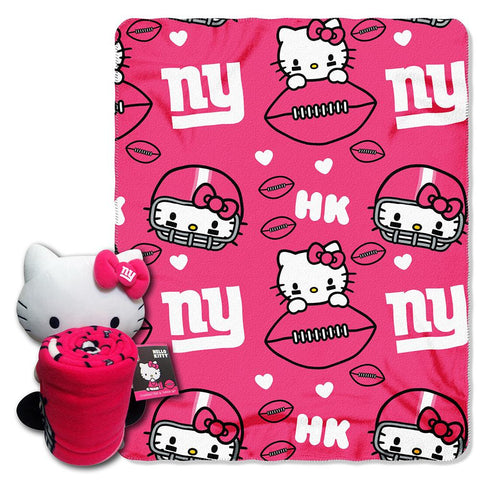 New York Giants NFL Hello Kitty with Throw Combo