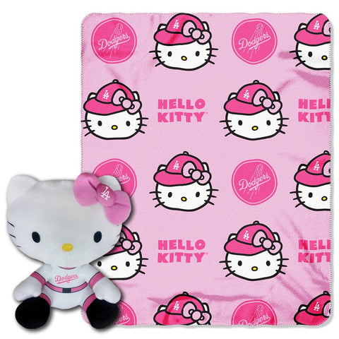 Los Angeles Dodgers MLB Hello Kitty with Throw Combo