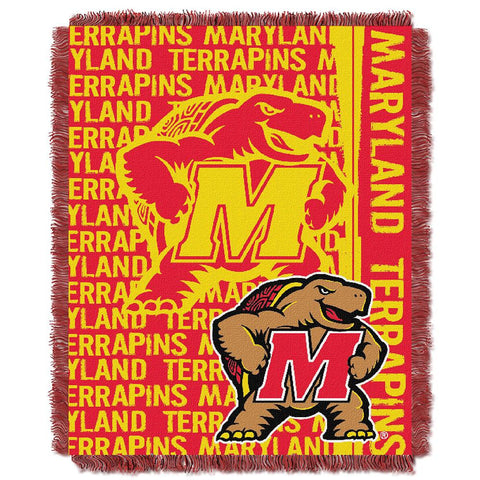 Maryland Terps NCAA Triple Woven Jacquard Throw (Double Play Series) (48x60)