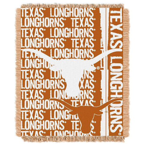 Texas Longhorns NCAA Triple Woven Jacquard Throw (Double Play Series) (48x60)
