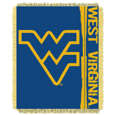 West Virginia Mountaineers NCAA Triple Woven Jacquard Throw (Double Play Series) (48x60)