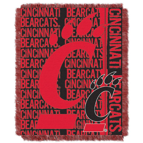 Cincinnati Bearcats NCAA Triple Woven Jacquard Throw (Double Play Series) (48x60)