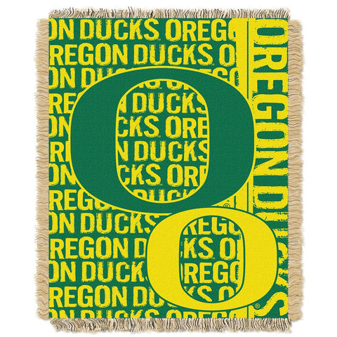 Oregon Ducks NCAA Triple Woven Jacquard Throw (Double Play Series) (48x60)