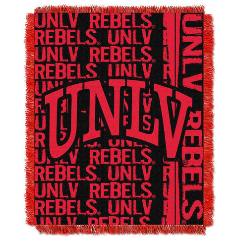 UNLV Runnin Rebels NCAA Triple Woven Jacquard Throw (Double Play Series) (48x60)