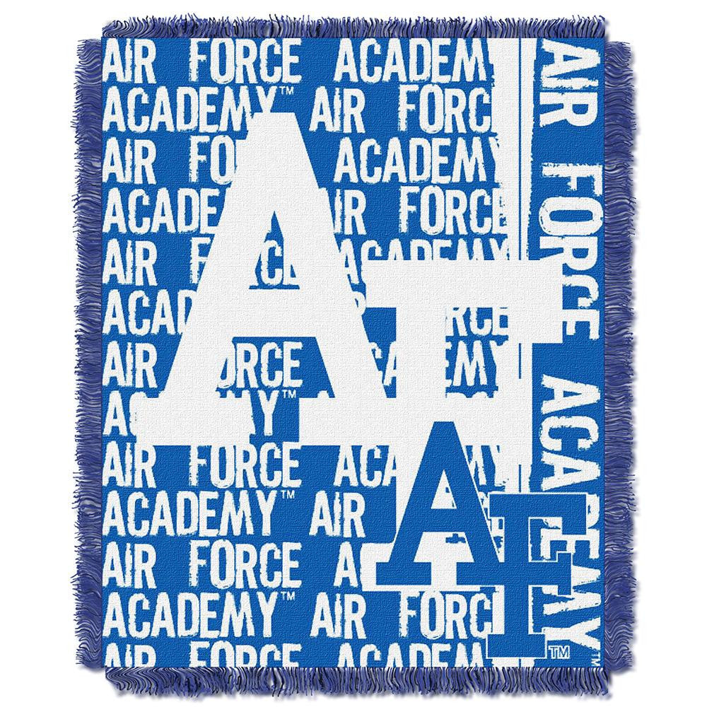 Air Force Falcons NCAA Triple Woven Jacquard Throw (Double Play Series) (48x60)