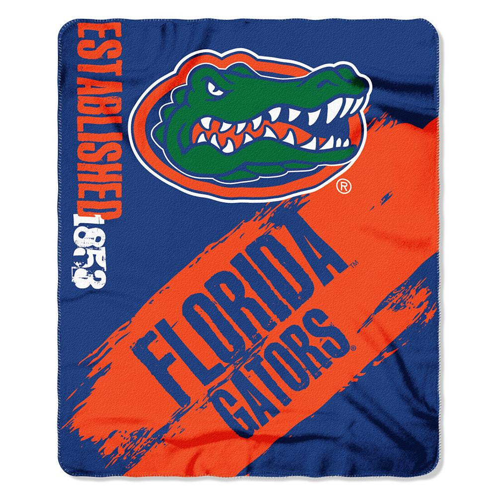 Florida Gators NCAA Light Weight Fleace Blanket (Paint Series) (50inx60in)