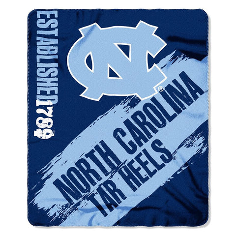 North Carolina Tar Heels NCAA Light Weight Fleace Blanket (Paint Series) (50inx60in)