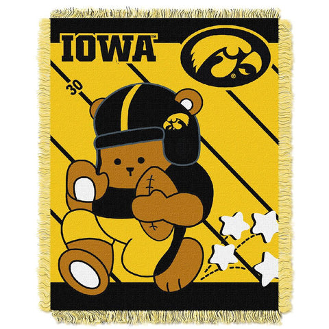 Iowa Hawkeyes NCAA Triple Woven Jacquard Throw (Fullback Baby Series) (36x48)