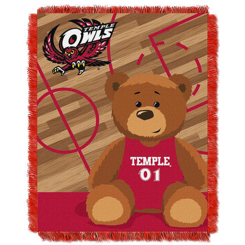 Temple Owls NCAA Triple Woven Jacquard Throw (Fullback Baby Series) (36x48)
