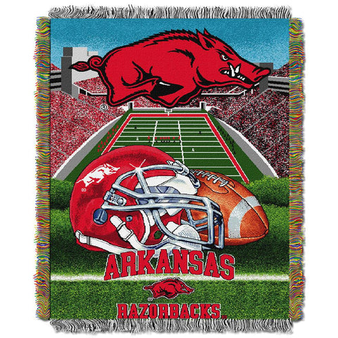 Arkansas Razorbacks NCAA Woven Tapestry Throw (Home Field Advantage) (48x60)