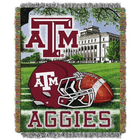 Texas A&M Aggies NCAA Woven Tapestry Throw (Home Field Advantage) (48x60)