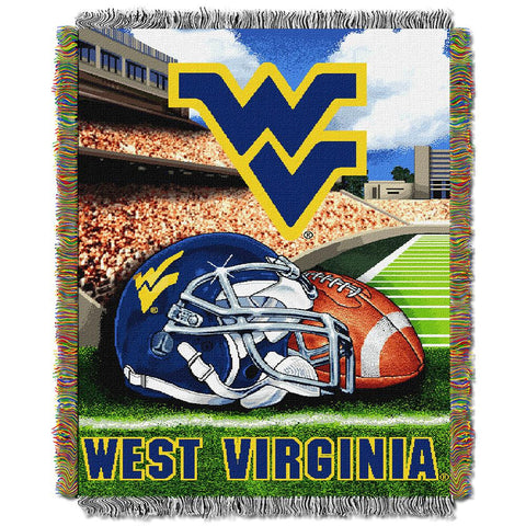 West Virginia Mountaineers NCAA Woven Tapestry Throw (Home Field Advantage) (48x60)