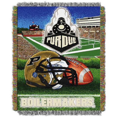 Purdue Boilermakers NCAA Woven Tapestry Throw (Home Field Advantage) (48x60)