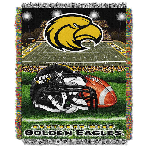 Southern Mississippi Eagles NCAA Woven Tapestry Throw (Home Field Advantage) (48x60)