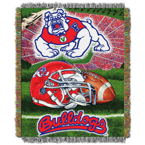 Fresno State Bulldogs NCAA Woven Tapestry Throw (Home Field Advantage) (48x60)