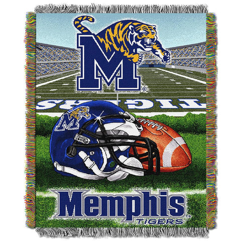 Memphis Tigers NCAA Woven Tapestry Throw (Home Field Advantage) (48x60)