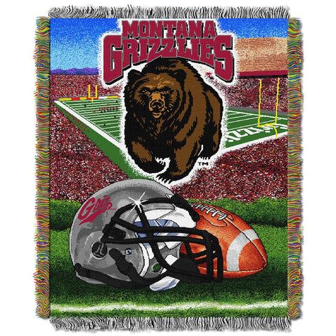 Montana Grizzlies NCAA Woven Tapestry Throw (Home Field Advantage) (48x60)
