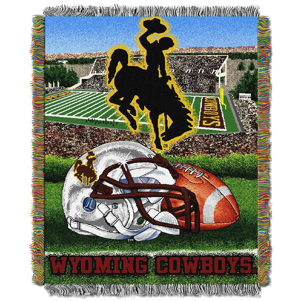 Wyoming Cowboys NCAA Woven Tapestry Throw (Home Field Advantage) (48x60)