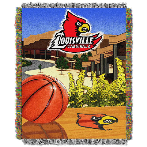 Louisville Cardinals NCAA Woven Tapestry Throw (Home Field Advantage) (48x60)