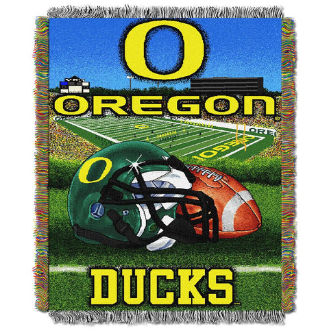 Oregon Ducks NCAA Woven Tapestry Throw (Home Field Advantage) (48x60)