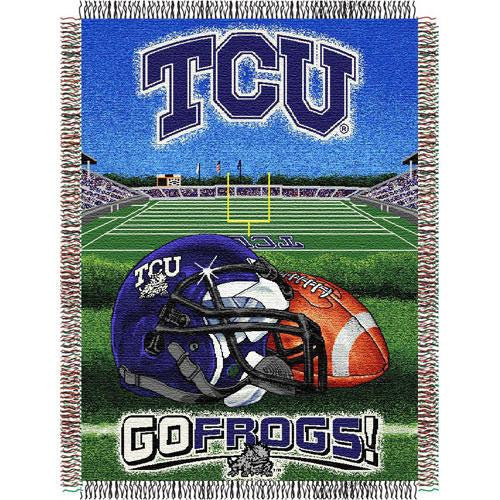 Texas Christian Horned Frogs NCAA Woven Tapestry Throw (Home Field Advantage) (48x60)