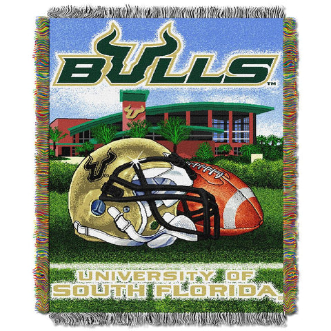 South Florida Bulls NCAA Woven Tapestry Throw Blanket (48x60)