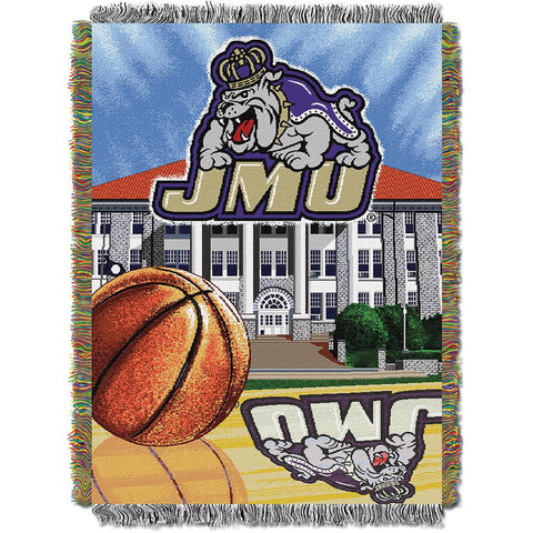 James Madison Dukes NCAA Woven Tapestry Throw (Home Field Advantage) (48x60)