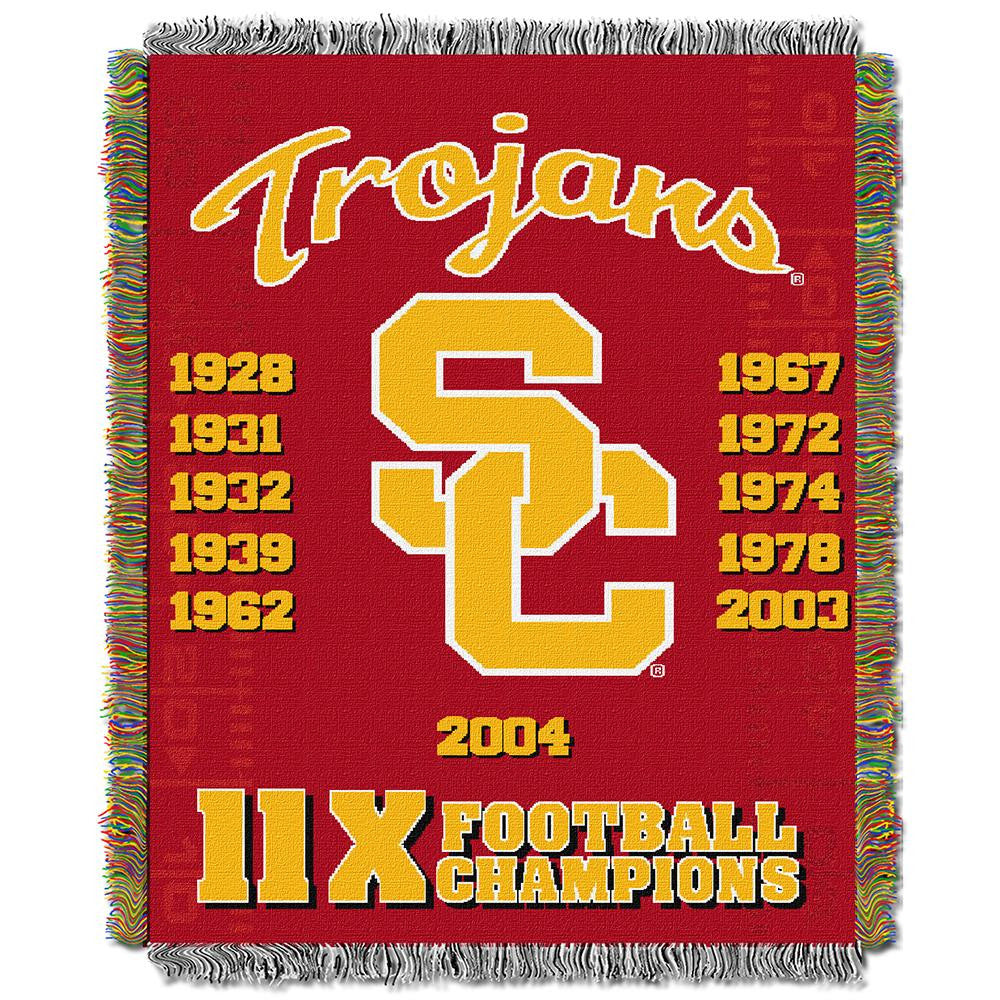 USC Trojans NCAA National Championship Commemorative Woven Tapestry Throw (48x60)
