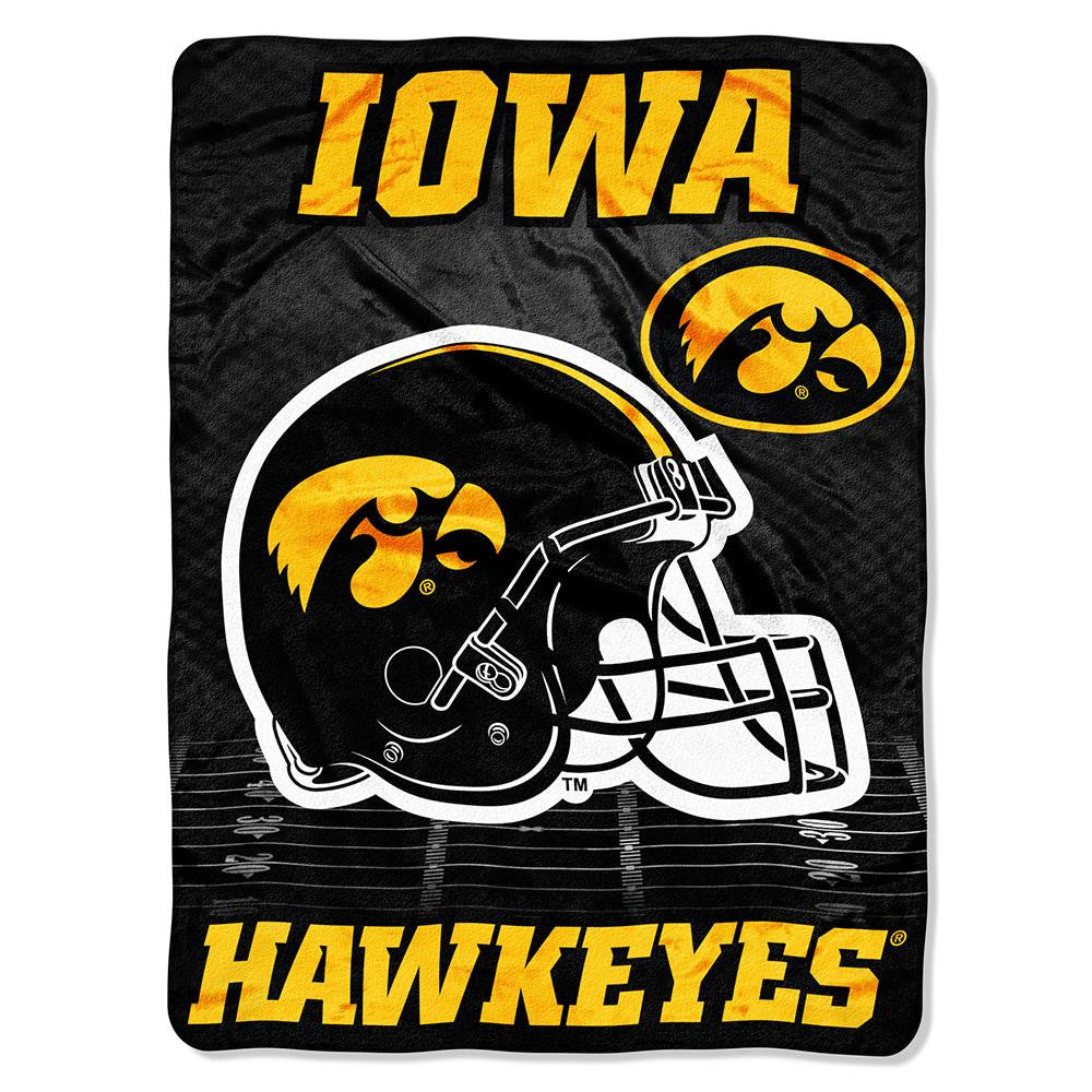 Iowa Hawkeyes NCAA Micro Raschel Blanket (Overtime Series) (80x60)