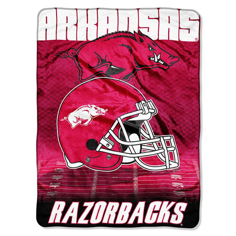 Arkansas Razorbacks NCAA Micro Raschel Blanket (Overtime Series) (80x60)