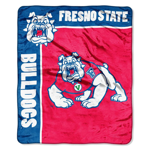 Fresno State Bulldogs NCAA Royal Plush Raschel Blanket (School Spirit Series) (50x60)