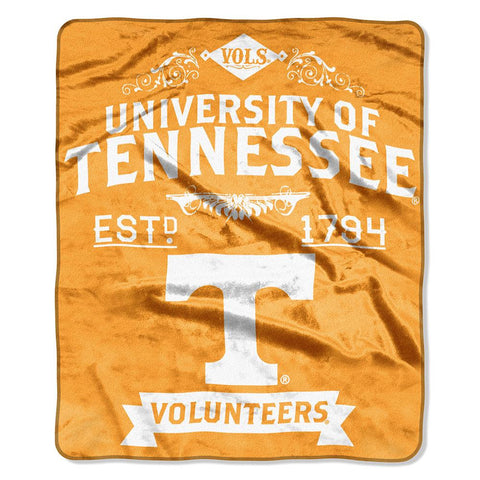 Tennessee Volunteers NCAA Royal Plush Raschel Blanket (Label Series) (50x60)