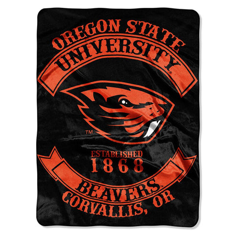 Oregon State Beavers NCAA Royal Plush Raschel Blanket (Rebel Series) (60x80)