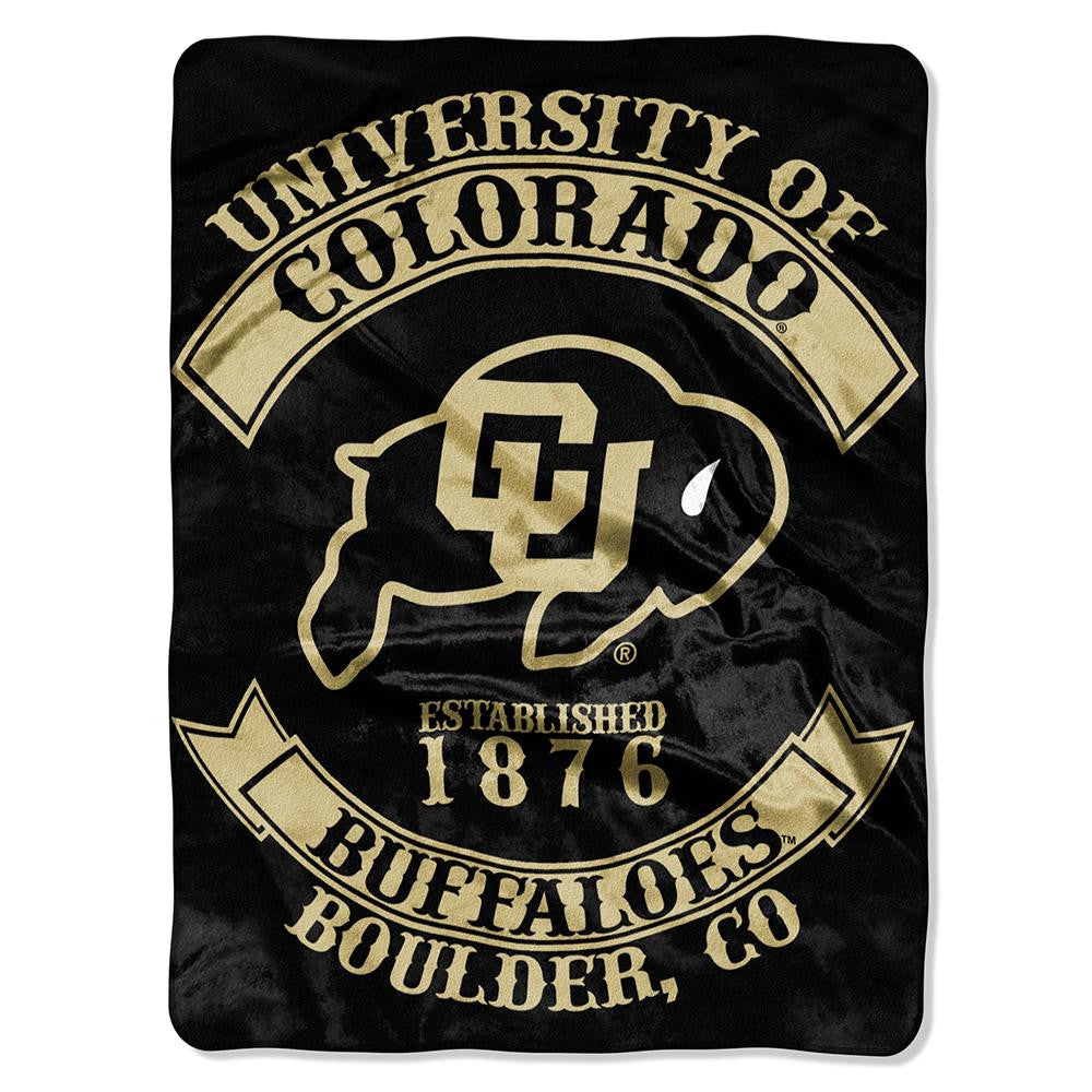 Colorado Golden Buffaloes NCAA Royal Plush Raschel Blanket (Rebel Series) (60x80)