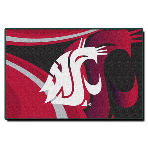 Washington State Cougars NCAA Tufted Rug (Cosmic Series) (59x39)