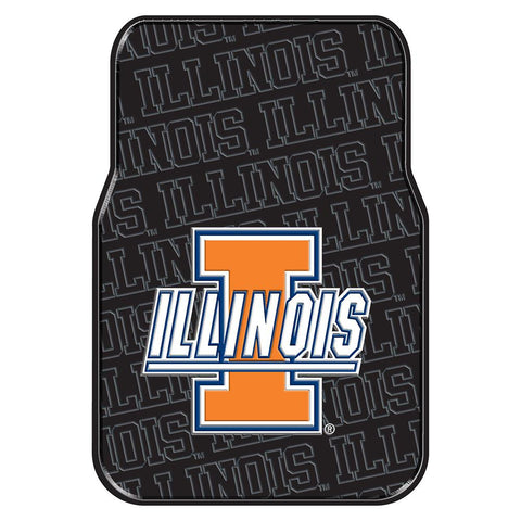 Illinois Fighting Illini NCAA Car Front Floor Mats (2 Front) (17x25)