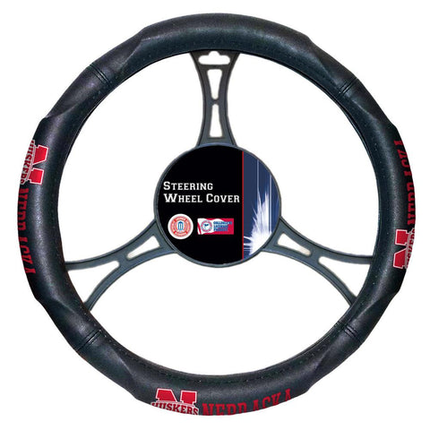 Nebraska Cornhuskers NCAA Steering Wheel Cover (14.5 to 15.5)