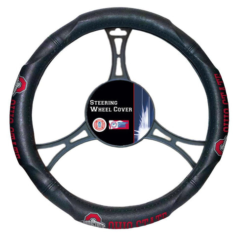 Ohio State Buckeyes NCAA Steering Wheel Cover (14.5 to 15.5)