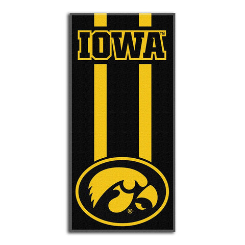 Iowa Hawkeyes NCAA Zone Read Cotton Beach Towel (30in x 60in)