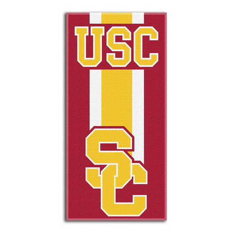 USC Trojans NCAA Zone Read Cotton Beach Towel (30in x 60in)
