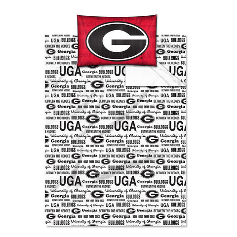 Georgia Bulldogs NCAA Twin Sheet Set (Anthem Series)