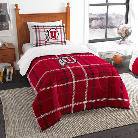 Utah Utes NCAA Twin Comforter Set (Soft & Cozy) (64 x 86)