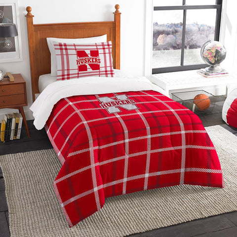 Nebraska Cornhuskers NCAA Twin Comforter Set (Soft & Cozy) (64 x 86)