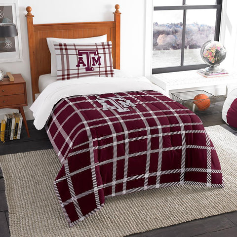 Texas A&M Aggies NCAA Twin Comforter Set (Soft & Cozy) (64 x 86)