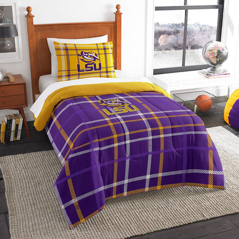 LSU Tigers NCAA Twin Comforter Set (Soft & Cozy) (64 x 86)