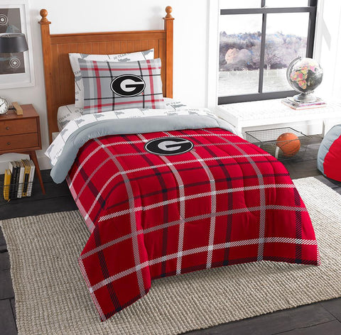 Georgia Bulldogs NCAA Twin Comforter Bed in a Bag (Soft & Cozy) (64in x 86in)