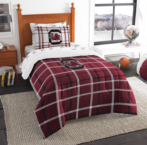 South Carolina Gamecocks NCAA Twin Comforter Bed in a Bag (Soft & Cozy) (64in x 86in)