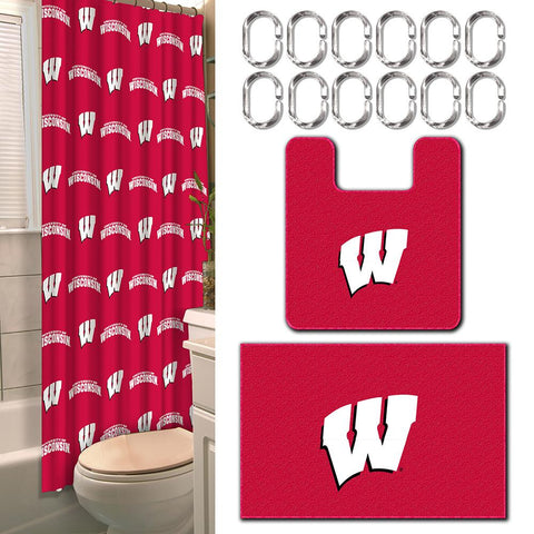 Wisconsin Badgers NCAA 15-Piece Bath Set