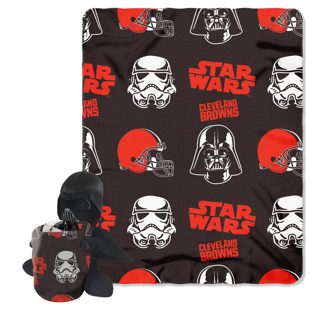Cleveland Browns NFL Star Wars Darth Vader Hugger & Fleece Blanket Throw Set