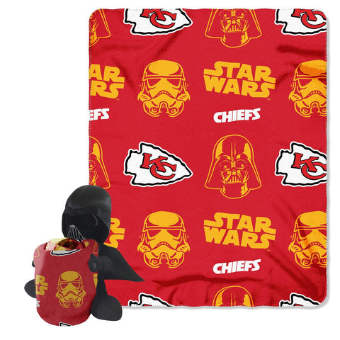 Kansas City Chiefs NFL Star Wars Darth Vader Hugger & Fleece Blanket Throw Set